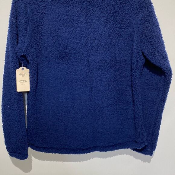 St. John's Bay Women's Navy Blue Sherpa Turtle Neck Pullover Sweater Small NWT - Picture 9 of 11